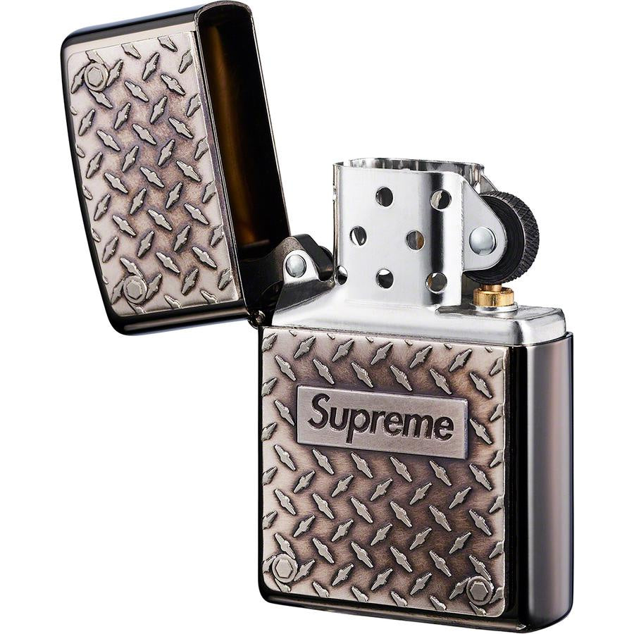 Supreme Diamond Plate Zippo by Supreme in Clothing Accessories. Available at KershKicks for £150.00. A must-have for fans of Supreme looking to elevate their style with this Accessories.