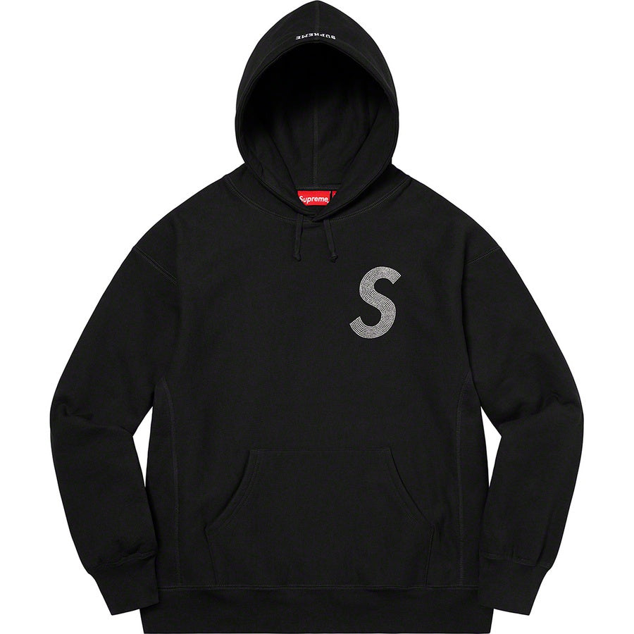 Supreme Swarovski S Logo Hooded Sweatshirt Black from Supreme