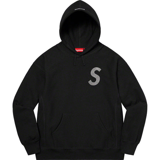 Supreme Swarovski S Logo Hooded Sweatshirt Black by Supreme in . Available at KershKicks for £300.00. A must-have for fans of Supreme looking to elevate their style with this Hoodie.