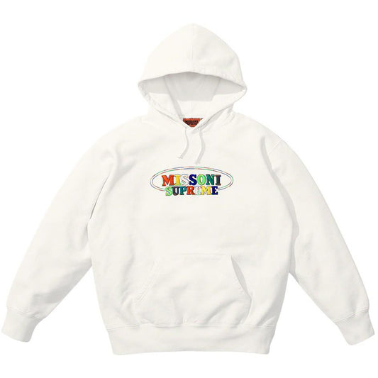 Supreme Missoni Hooded Sweatshirt White by Supreme in . Available at KershKicks for £250.00. A must-have for fans of Supreme looking to elevate their style with this Hoodie.
