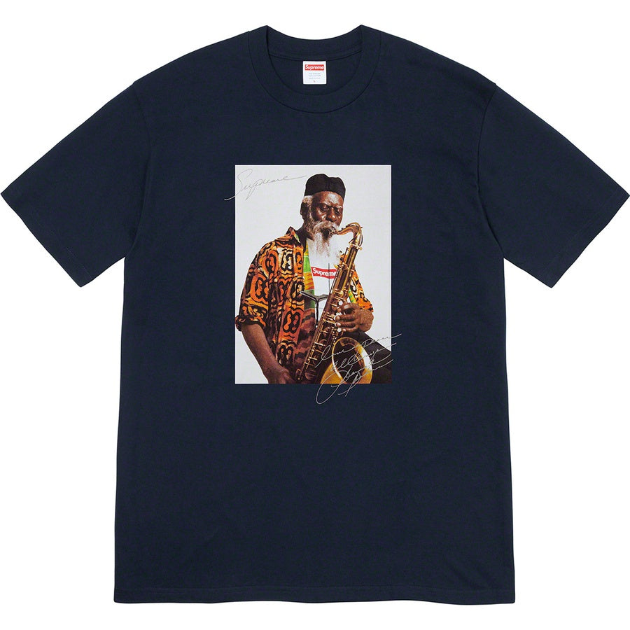 Supreme Pharoah Sanders Tee - Navy by Supreme in . Available at KershKicks for £95.00. A must-have for fans of Supreme looking to elevate their style with this T-Shirt.