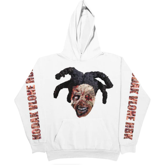 Kodak Black x Vlone Zombie Hoodie White by Vlone in Uncategorized. Available at KershKicks for £250.00. A must-have for fans of Vlone looking to elevate their style with this Hoodie.