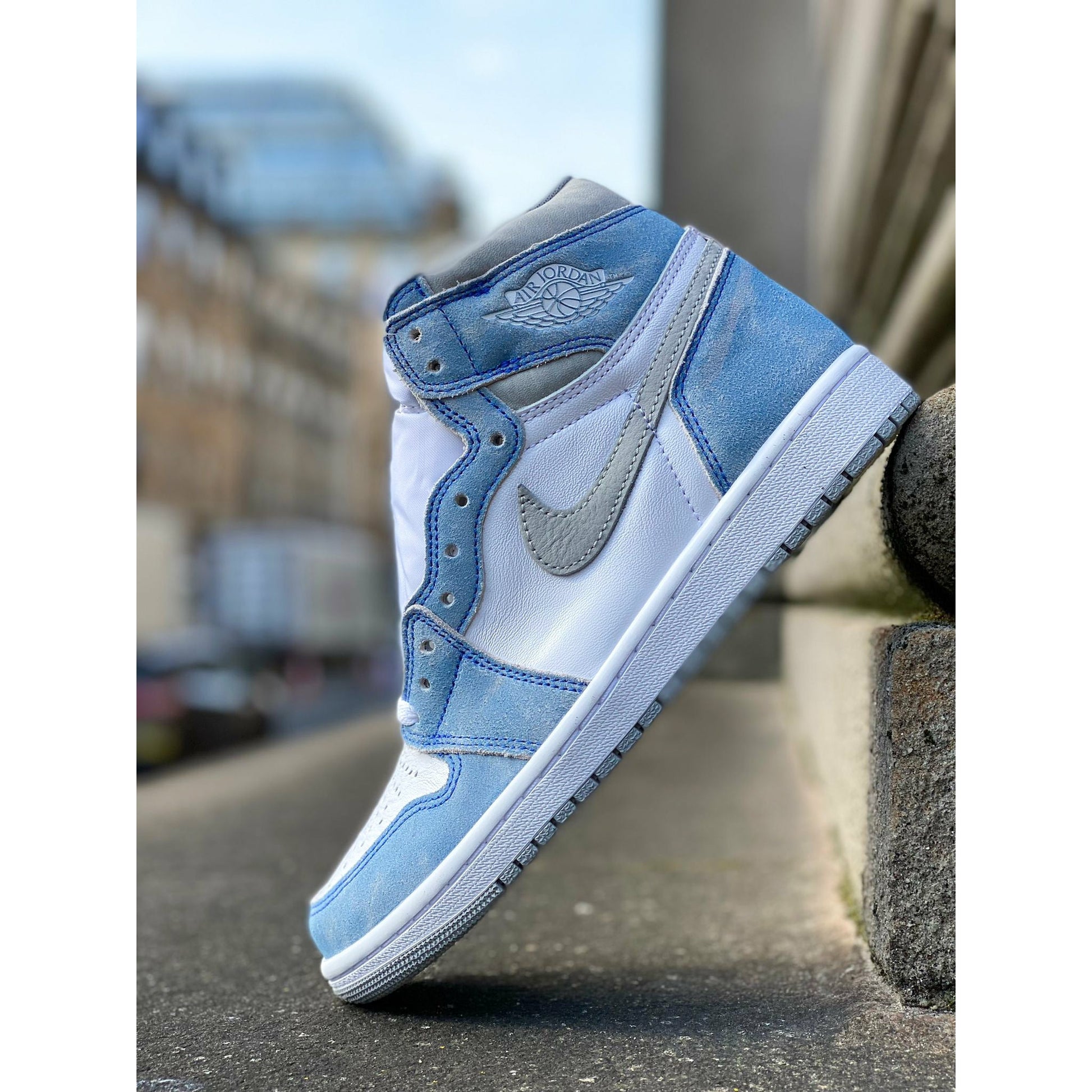 Jordan 1 Retro High OG Hyper Royal by Jordan's in Shoes. Available at KershKicks for £375.00. A must-have for fans of Jordan's looking to elevate their style with this Shoes.