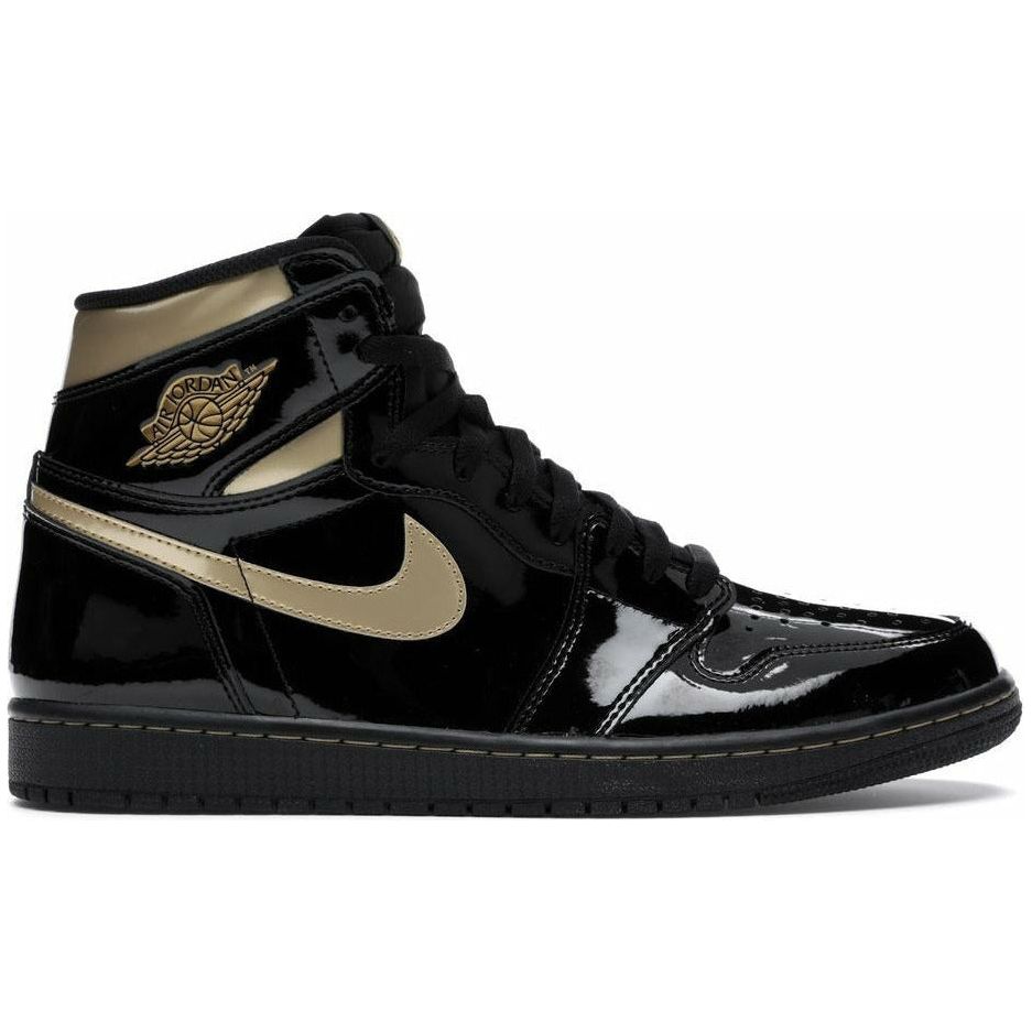 Jordan 1 Retro High Black Metallic Gold (2020) by Jordan's in Shoes. Available at KershKicks for £200.00. A must-have for fans of Jordan's looking to elevate their style with this Shoes.