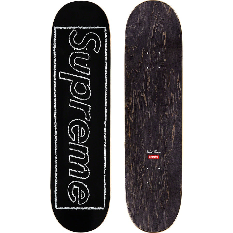 Supreme KAWS Chalk Logo Skateboard Deck Black by Supreme in . Available at KershKicks for £150.00. A must-have for fans of Supreme looking to elevate their style with this Skateboard.