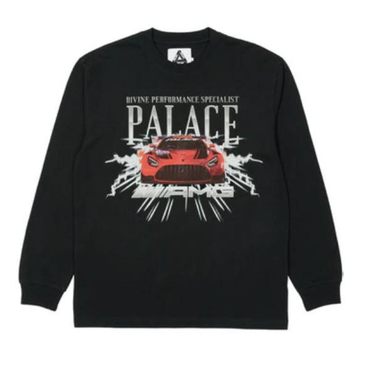Palace AMG Longsleeve by Palace in . Available at KershKicks for £150.00. A must-have for fans of Palace looking to elevate their style with this T-Shirt.