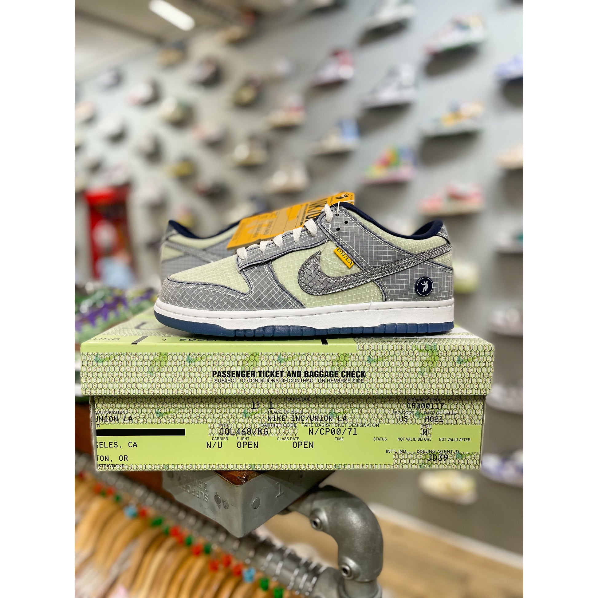 Nike Dunk Low Union Passport Pack Pistachio by Nike in Shoes. Available at KershKicks for £325.00. A must-have for fans of Nike looking to elevate their style with this Shoes.