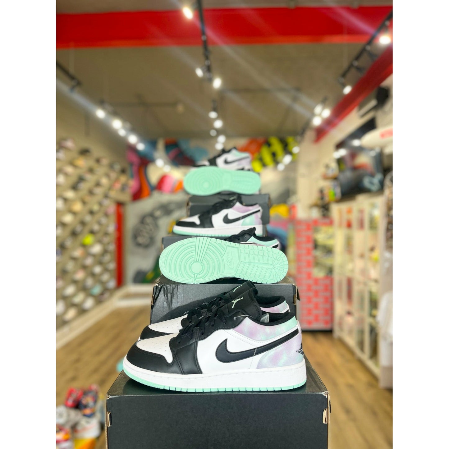 Jordan 1 Low Easter Pastel Tie-Dye (GS) by Jordan's in Shoes. Available at KershKicks for £135.00. A must-have for fans of Jordan's looking to elevate their style with this Shoes.