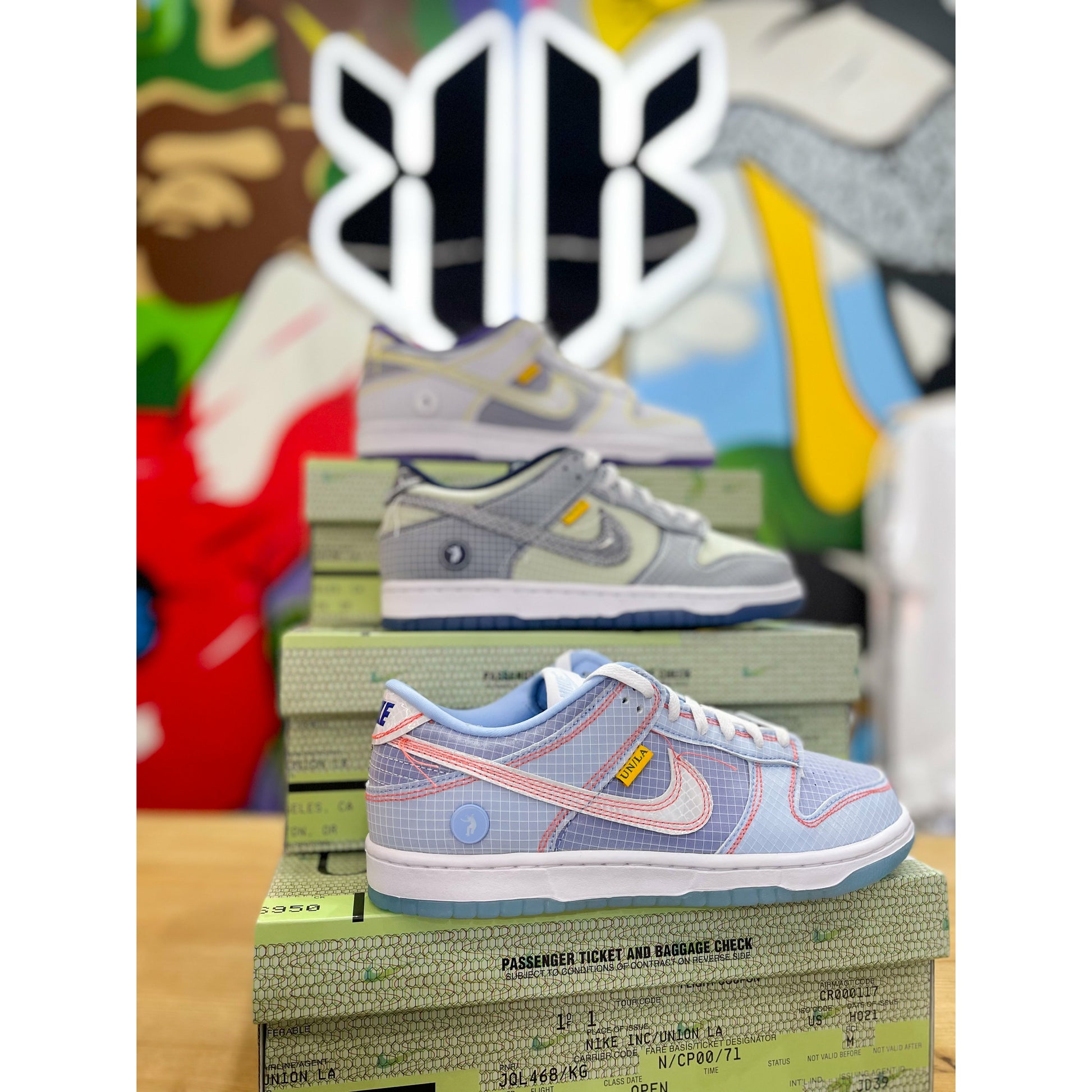 Nike Dunk Low Union Passport Pack Argon by Nike in Shoes. Available at KershKicks for £265.00. A must-have for fans of Nike looking to elevate their style with this Shoes.