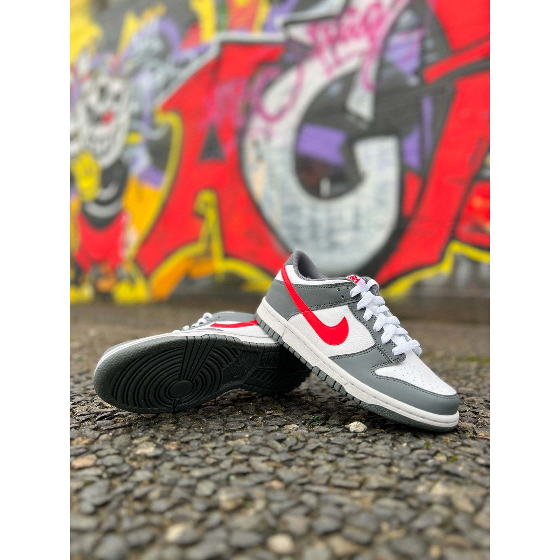 Nike Dunk Low White Grey Red (GS) from Nike