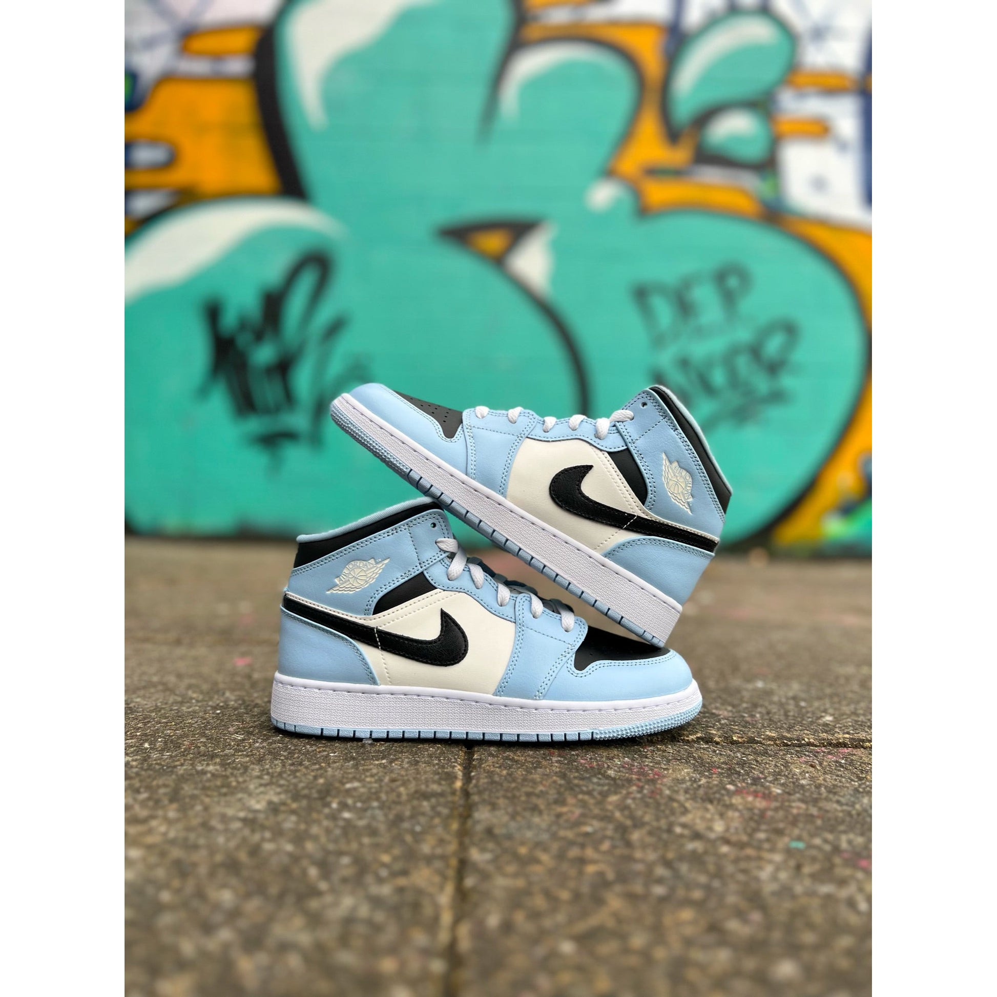 Jordan Mid Ice Blue (GS) Jordan's KershKicks - Main Image