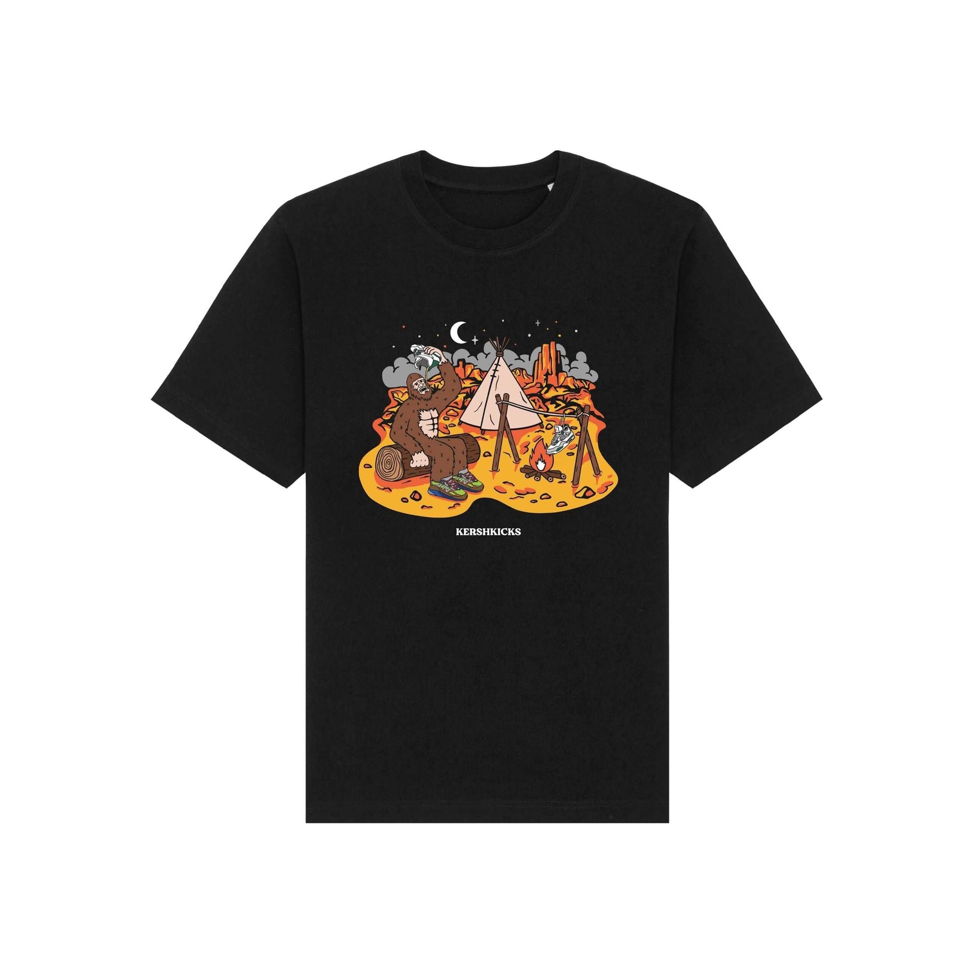Big Foot Camper Tee by KershKicks in Clothing. Available at KershKicks for £29.75. A must-have for fans of KershKicks looking to elevate their style with this T-Shirt.