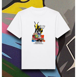 Manchester Bee Tee by KershKicks in . Available at KershKicks for £30.00. A must-have for fans of KershKicks looking to elevate their style with this T-Shirt.