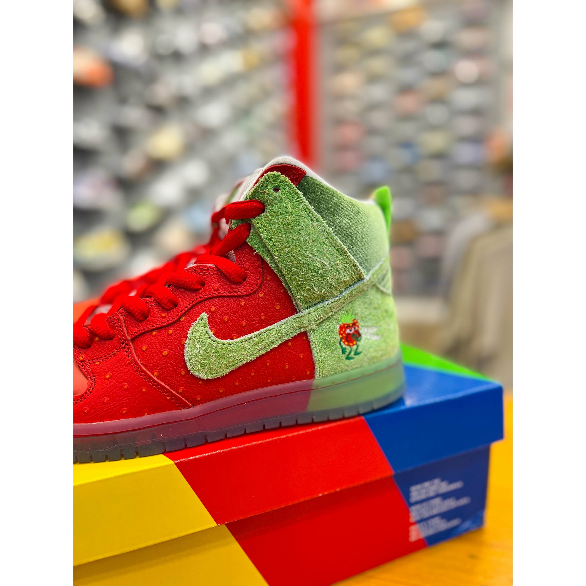Nike SB Dunk High Strawberry Cough (Regular Box) by Nike in Shoes. Available at KershKicks for £325.00. A must-have for fans of Nike looking to elevate their style with this Shoes.
