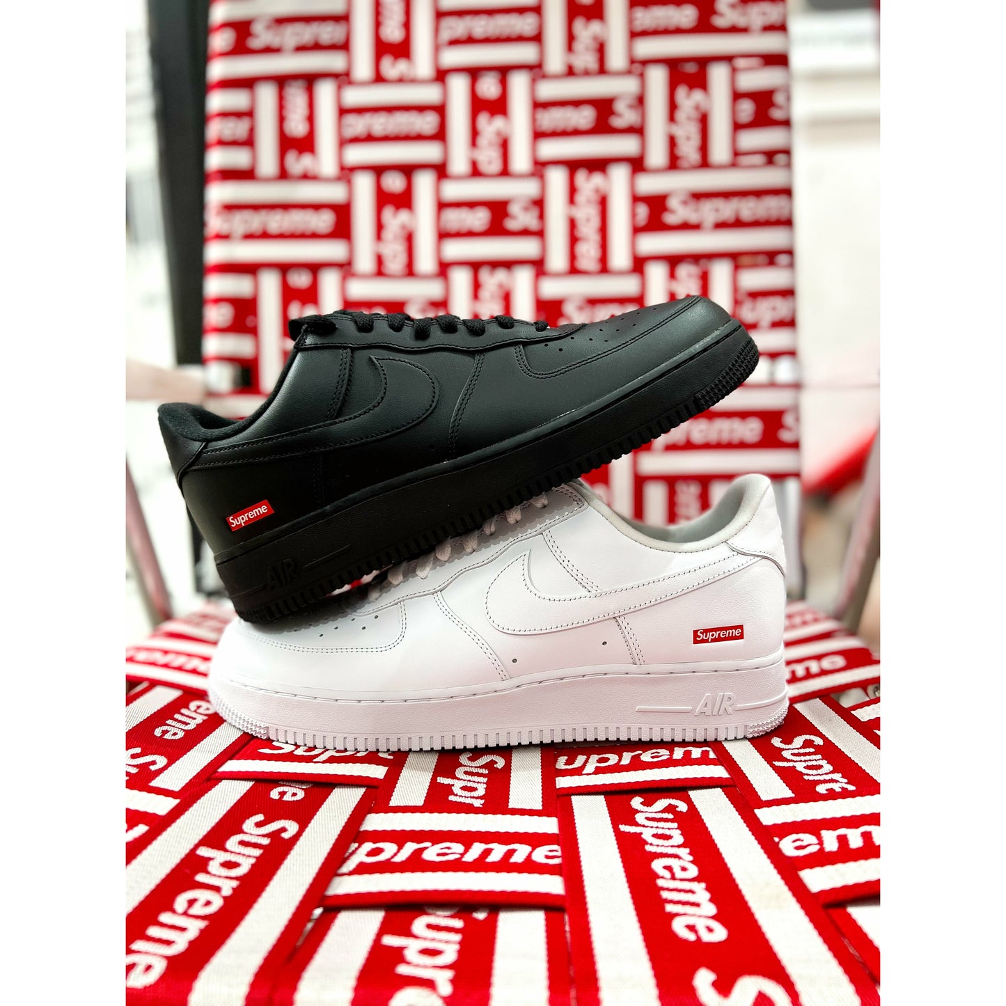 Nike Air Force 1 Low Supreme White by Nike in Shoes. Available at KershKicks for £166.50. A must-have for fans of Nike looking to elevate their style with this Shoes.