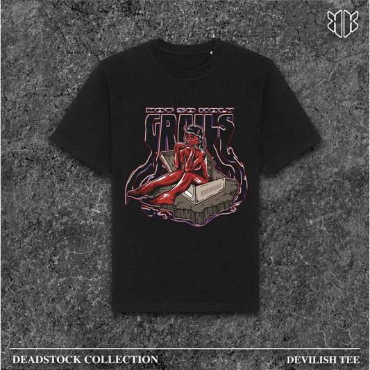 Devilish Tee by KershKicks in . Available at KershKicks for £35.00. A must-have for fans of KershKicks looking to elevate their style with this T-Shirt.
