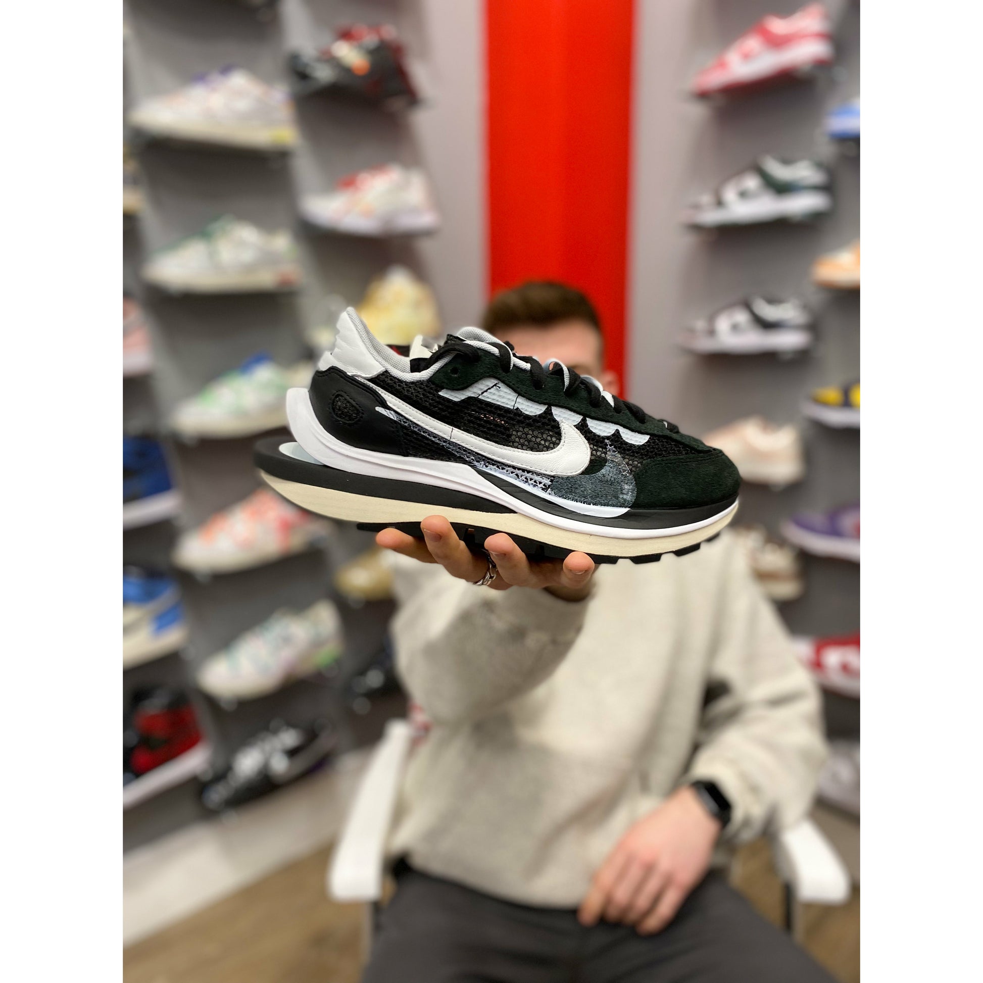 Nike Vaporwaffle sacai Black White by Nike in Shoes. Available at KershKicks for £950.00. A must-have for fans of Nike looking to elevate their style with this Shoes.