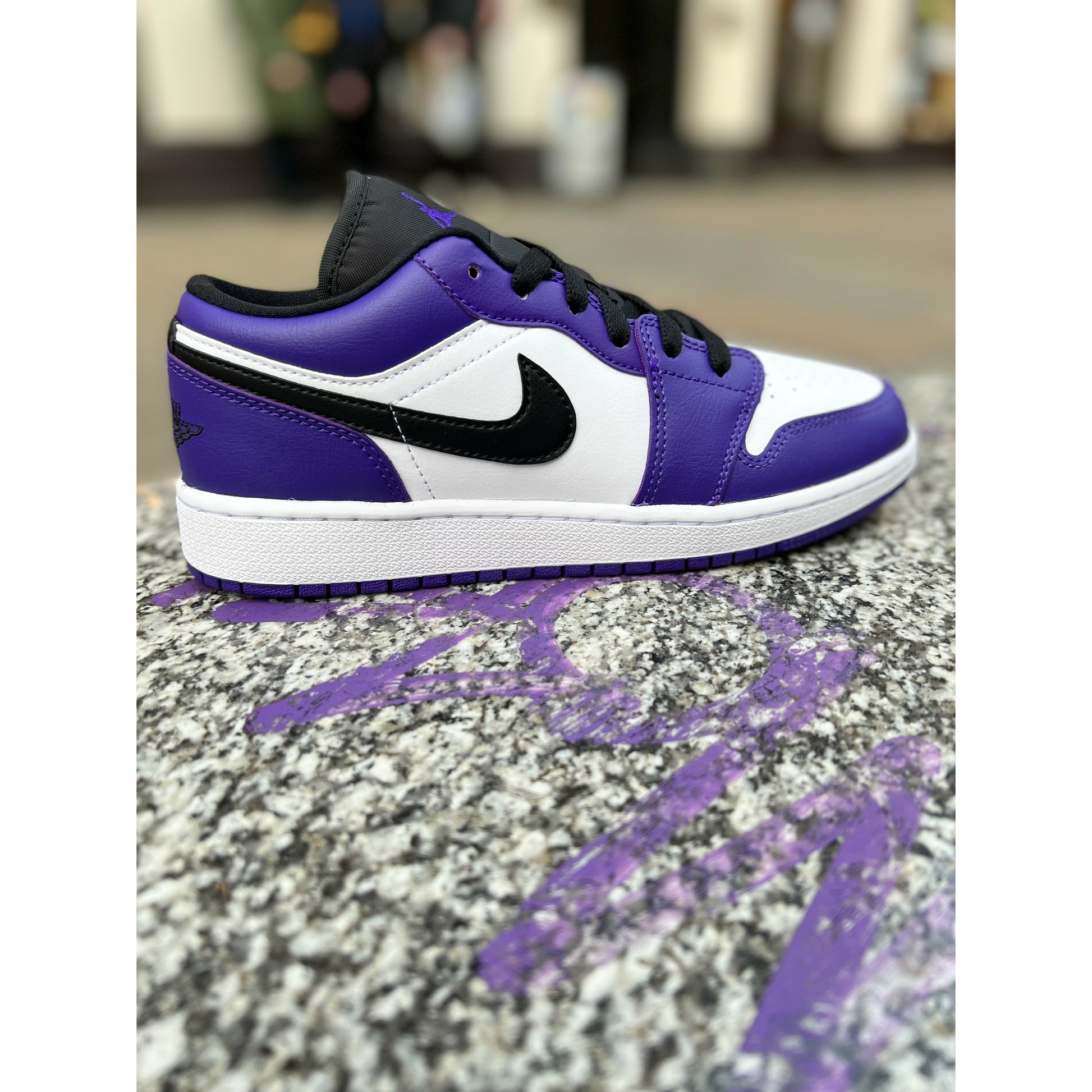 Jordan 1 Low Court Purple White by Jordan's in Shoes. Available at KershKicks for £155.00. A must-have for fans of Jordan's looking to elevate their style with this Shoes.