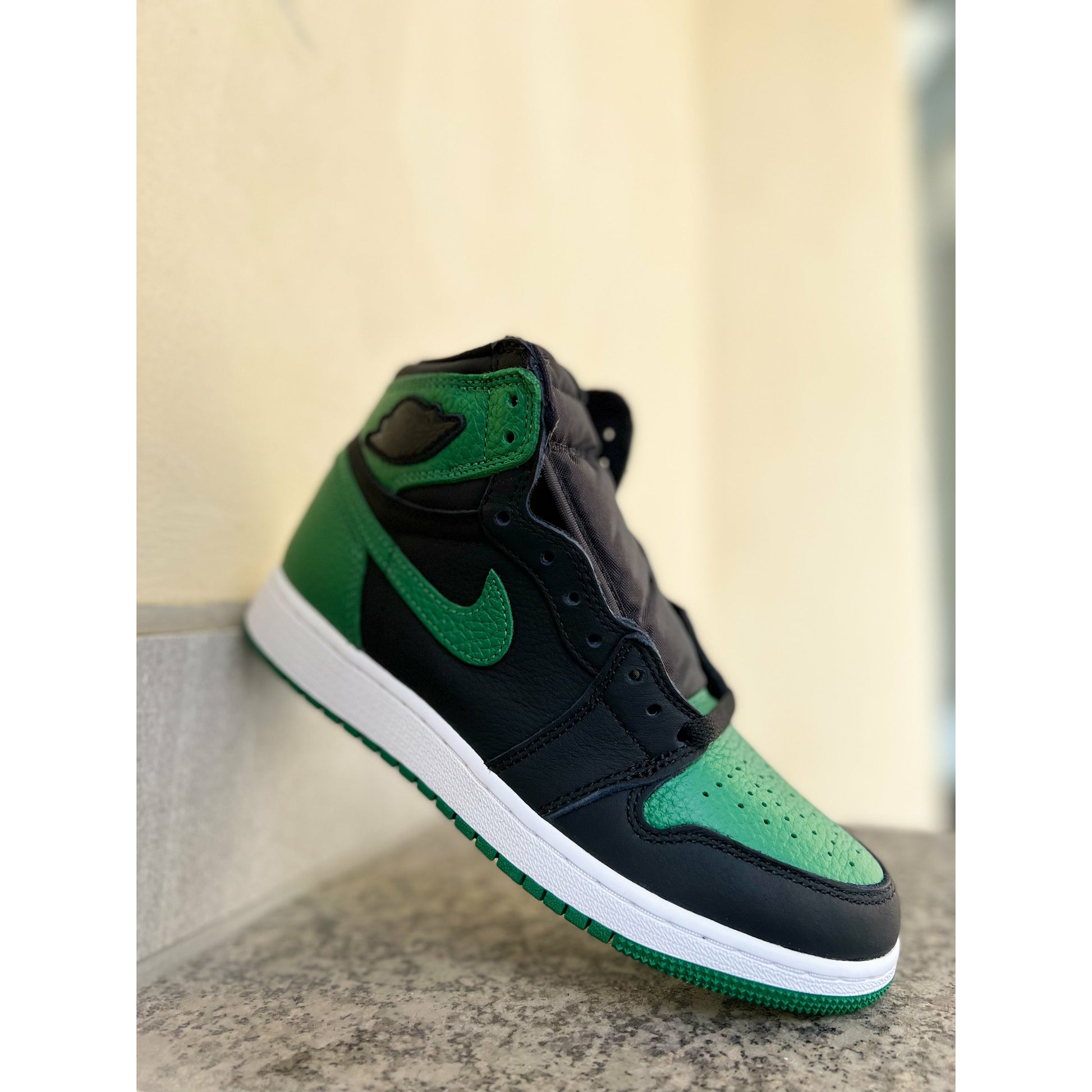 Jordan 1 Retro High Pine Green Black by Jordan's in Shoes. Available at KershKicks for £200.00. A must-have for fans of Jordan's looking to elevate their style with this Shoes.