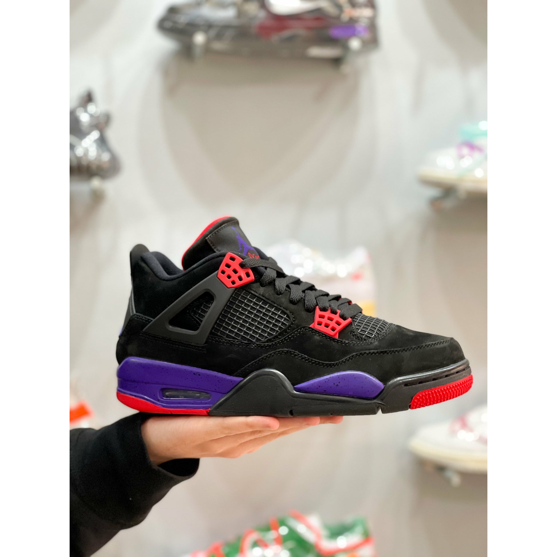 Jordan 4 Retro Raptors (2018) by Jordan's in Shoes. Available at KershKicks for £475.00. A must-have for fans of Jordan's looking to elevate their style with this Shoes.