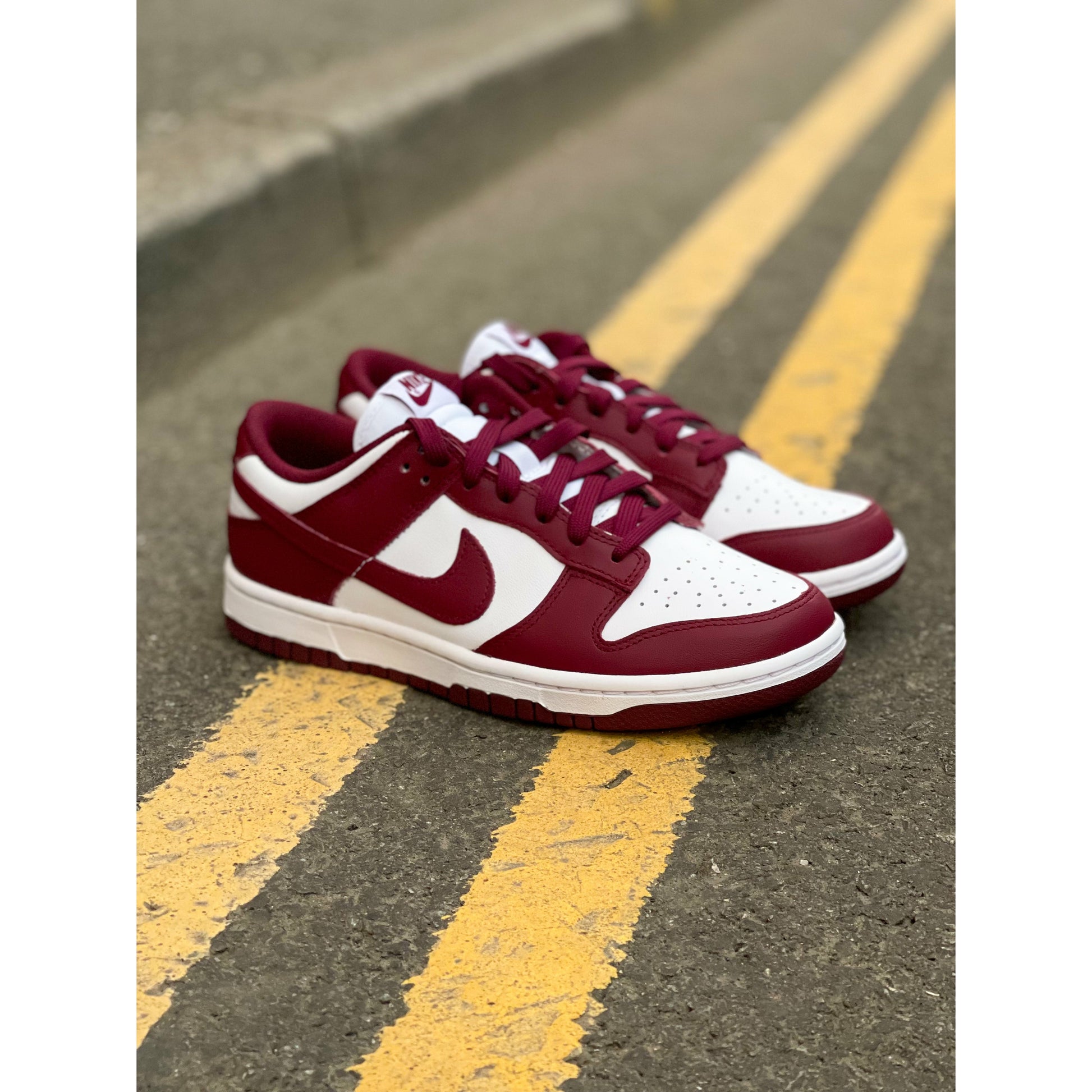 Nike Dunk Low Bordeaux (W) by Nike in Shoes. Available at KershKicks for £225.00. A must-have for fans of Nike looking to elevate their style with this Shoes.