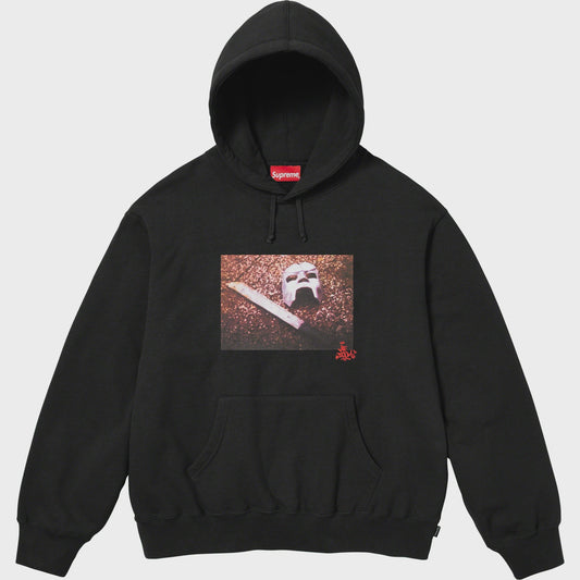 Supreme MF DOOM Hooded Sweatshirt Black by Supreme in . Available at KershKicks for £300.00. A must-have for fans of Supreme looking to elevate their style with this Hoodie.