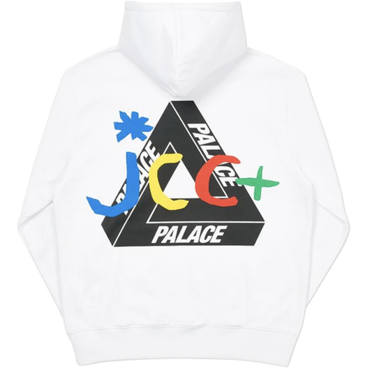 Palace JCDC2 Hood White by Palace in . Available at KershKicks for £160.00. A must-have for fans of Palace looking to elevate their style with this T-Shirt.