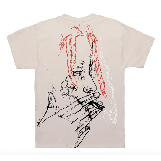 Revenge x Trippie Redd Smoking Tee by Revenge in . Available at KershKicks for £95.00. A must-have for fans of Revenge looking to elevate their style with this T-Shirt.