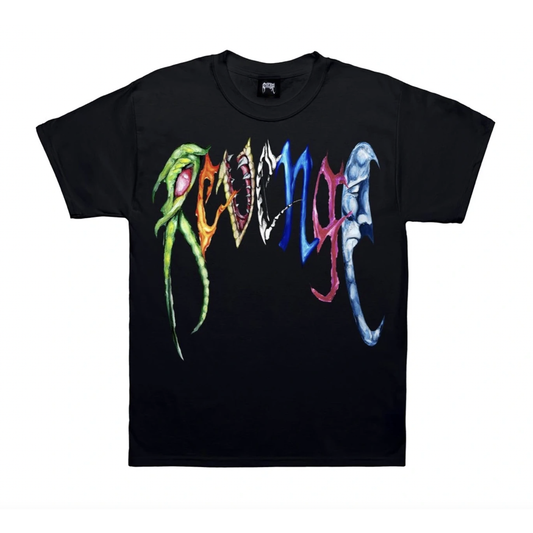 Revenge x Trippie Redd Arch Tee Black by Revenge in . Available at KershKicks for £95.00. A must-have for fans of Revenge looking to elevate their style with this T-Shirt.