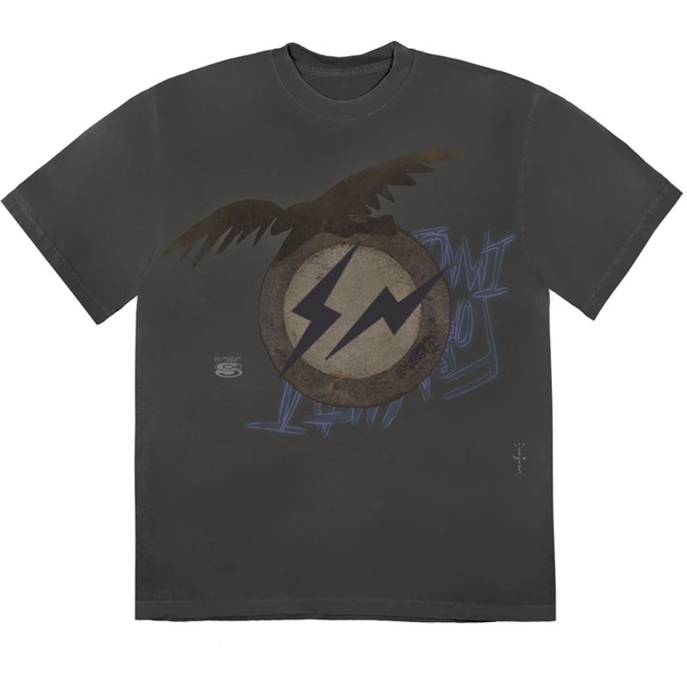 Travis Scott Cactus Jack For Fragment Create T-shirt Washed Black by Travis Scott in . Available at KershKicks for £95.00. A must-have for fans of Travis Scott looking to elevate their style with this T-Shirt.