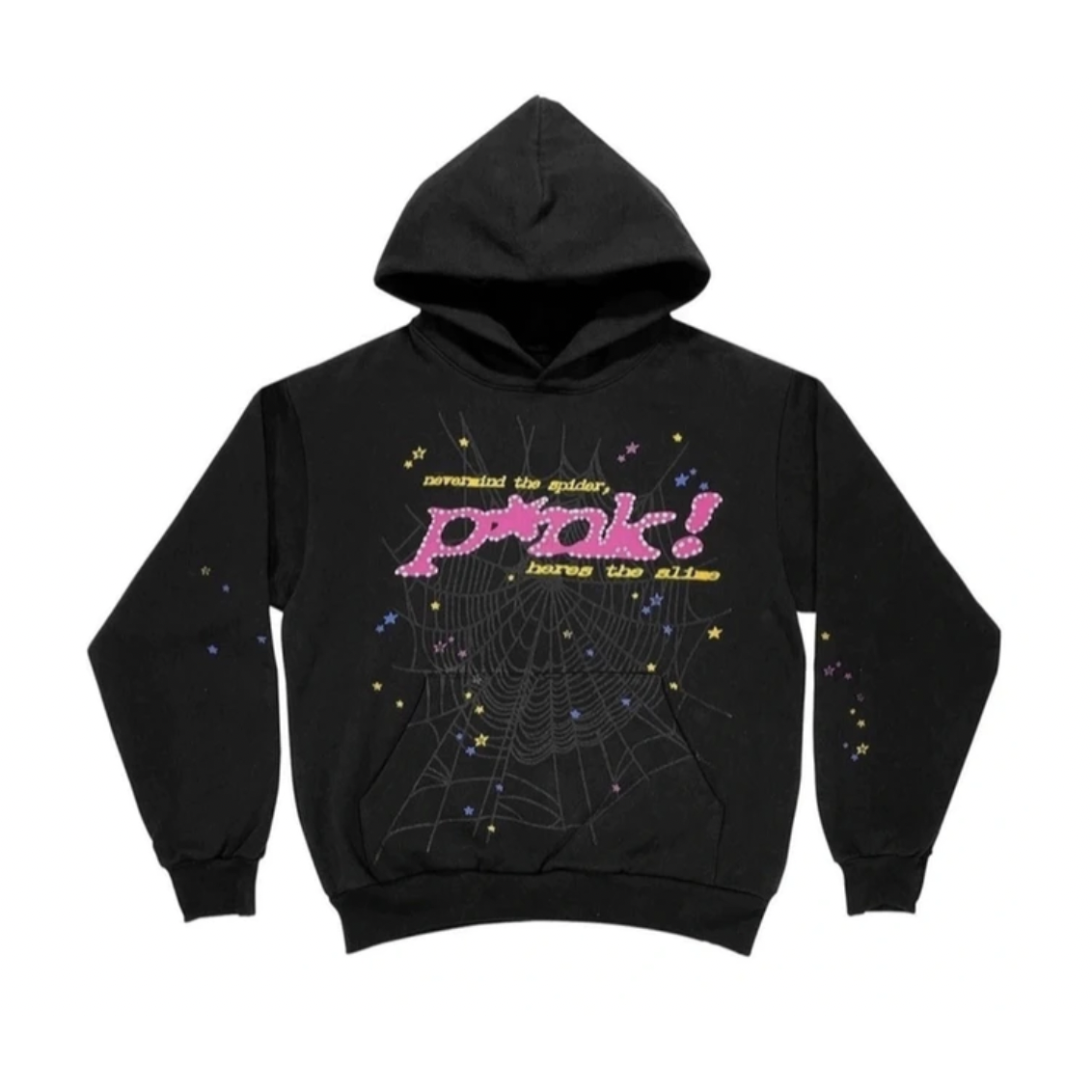 Sp5der P*NK Hoodie Black by Young Thug in . Available at KershKicks for £300.00. A must-have for fans of Young Thug looking to elevate their style with this Hoodie.