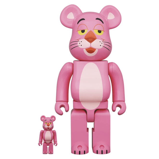 Bearbrick Pink Panther 100% & 400% Set from Bearbrick