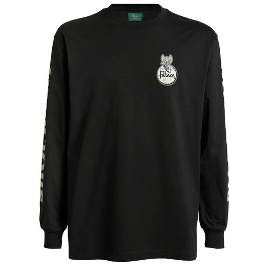 Palace x Harrods L/S T-shirt - Black by Palace in . Available at KershKicks for £100.00. A must-have for fans of Palace looking to elevate their style with this T-Shirt.