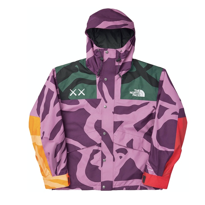 KAWS x The North Face Retro 1986 Mountain Jacket Pamplona Purple by Kaws in Clothing. Available at KershKicks for £550.00. A must-have for fans of Kaws looking to elevate their style with this Jacket.
