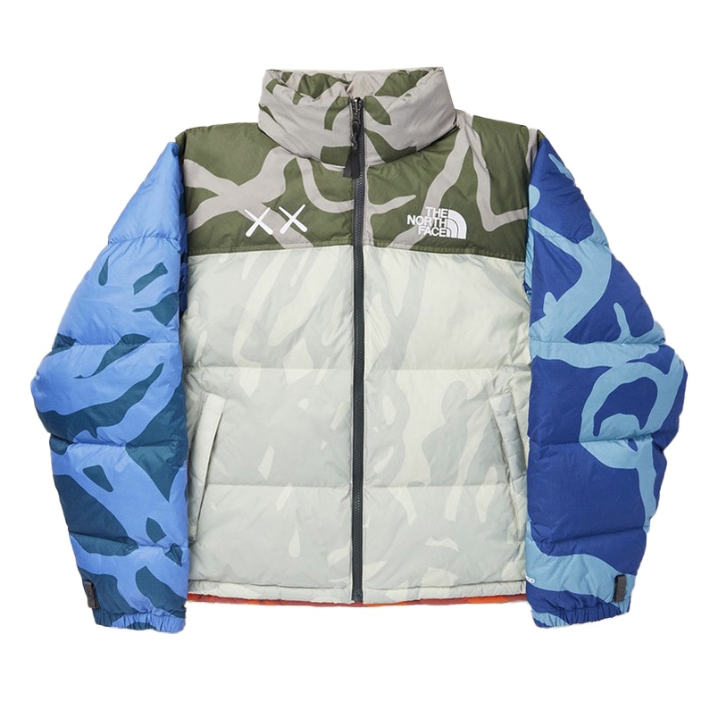 KAWS x The North Face Retro 1996 Nuptse Jacket Moonlight Ivory by Kaws in Shoes. Available at KershKicks for £550.00. A must-have for fans of Kaws looking to elevate their style with this Shoes.