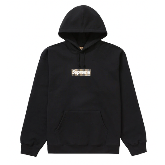 Supreme Burberry Box Logo Hooded Sweatshirt Black by Supreme from £489.00