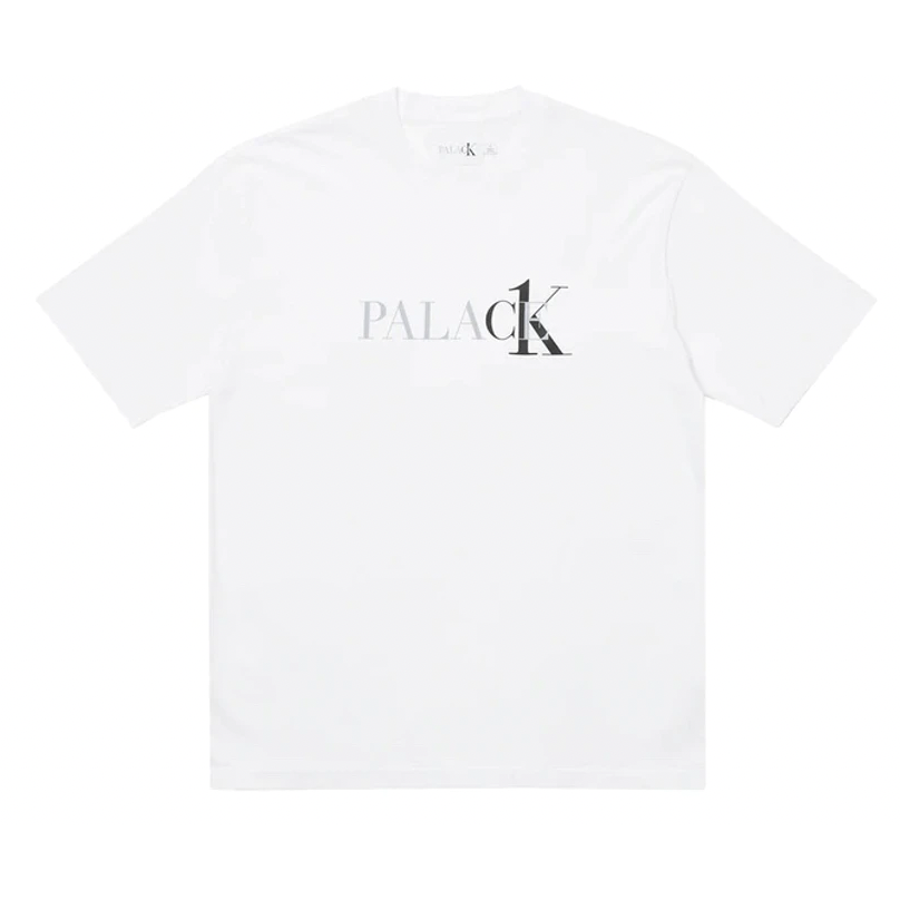 Palace CK1 T-shirt Classic White by Palace in . Available at KershKicks for £90.00. A must-have for fans of Palace looking to elevate their style with this T-Shirt.