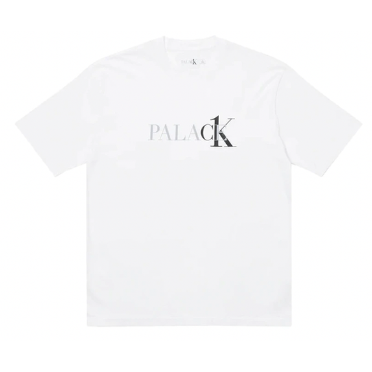 Palace CK1 T-shirt Classic White by Palace in . Available at KershKicks for £90.00. A must-have for fans of Palace looking to elevate their style with this T-Shirt.