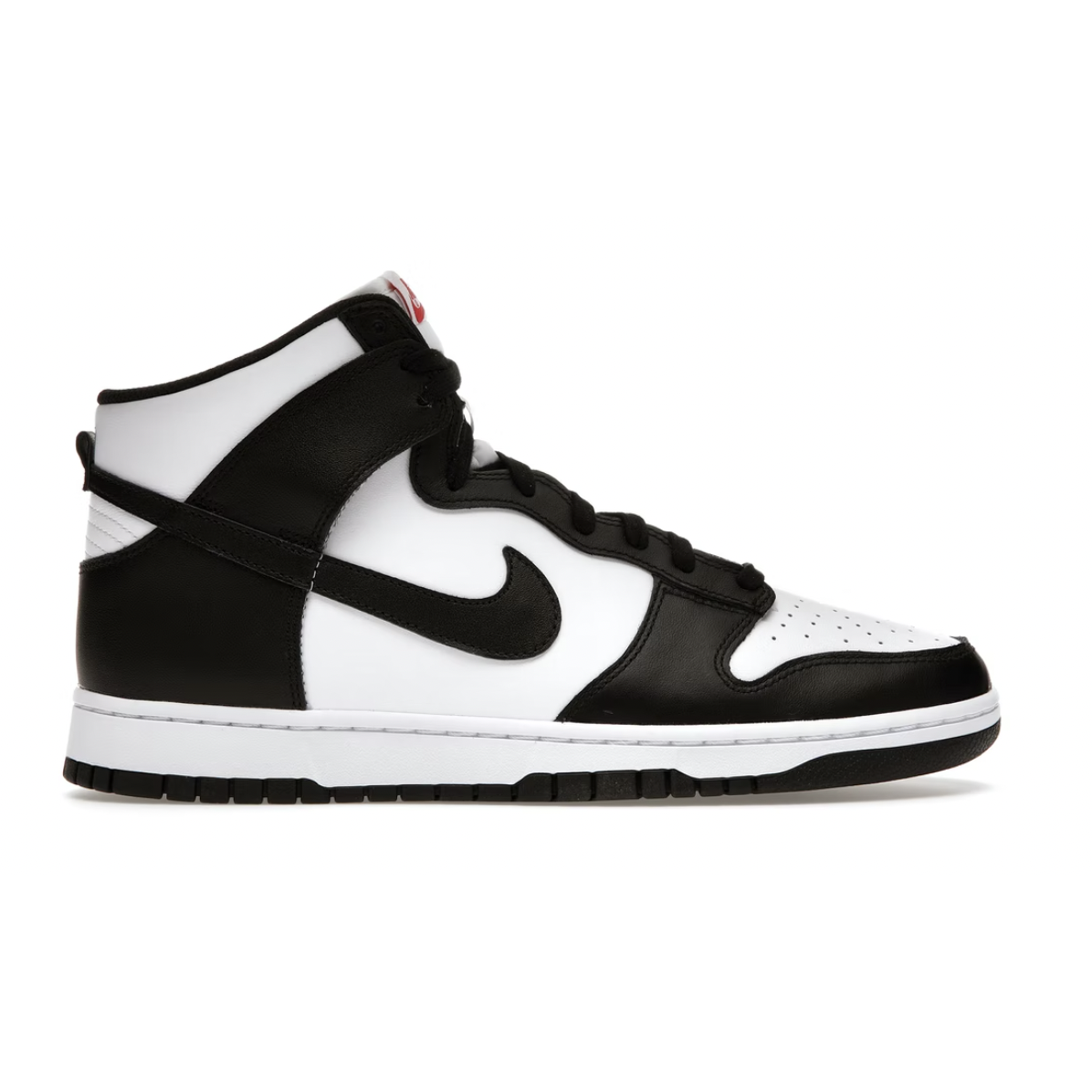 Nike Dunk High Panda (2021 Red Logo) by Nike in Shoes. Available at KershKicks for £135.00. A must-have for fans of Nike looking to elevate their style with this Shoes.