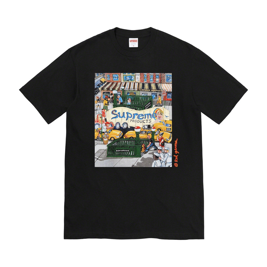 Supreme Manhattan Tee Black by Supreme in . Available at KershKicks for £95.00. A must-have for fans of Supreme looking to elevate their style with this T-Shirt.