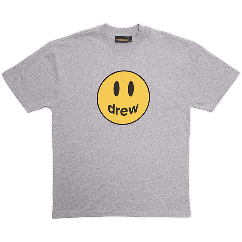 Drew House Mascot SS Tee Heather Grey by Drew House in Clothing. Available at KershKicks for £115.00. A must-have for fans of Drew House looking to elevate their style with this T-Shirt.