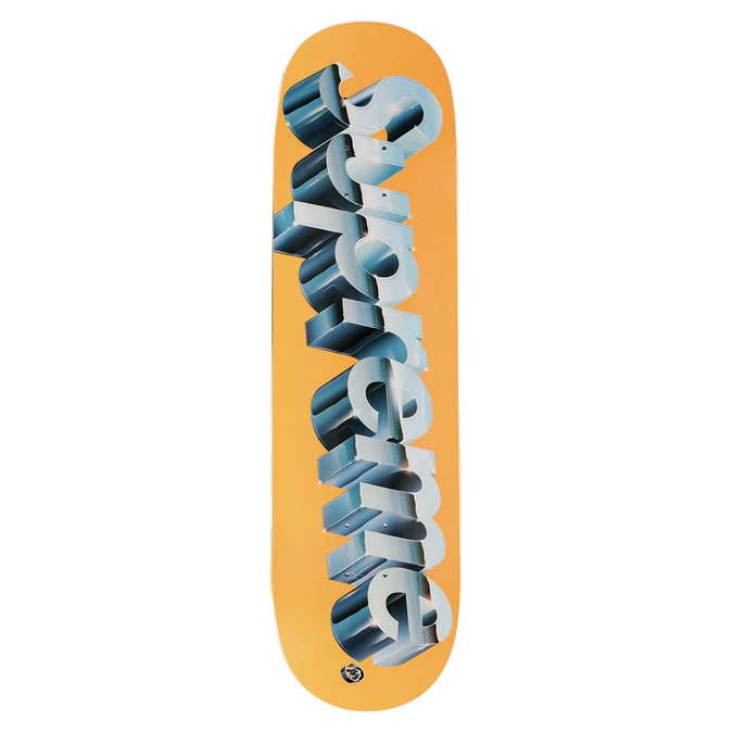 Supreme Chrome Logo Skateboard Deck Orange by Supreme in . Available at KershKicks for £110.00. A must-have for fans of Supreme looking to elevate their style with this Skateboard.