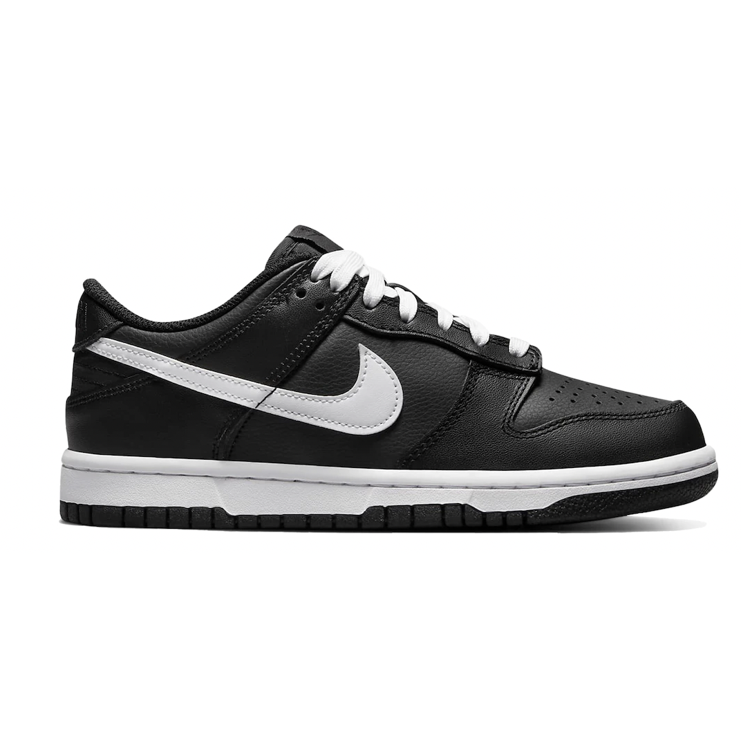 Nike Dunk Low Black White (2022) (GS) by Nike in Shoes. Available at KershKicks for £85.00. A must-have for fans of Nike looking to elevate their style with this Shoes.