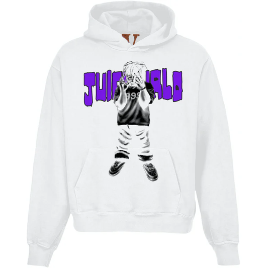 Juice Wrld x Vlone MOTY Hoodie White by Vlone in . Available at KershKicks for £200.00. A must-have for fans of Vlone looking to elevate their style with this Hoodie.