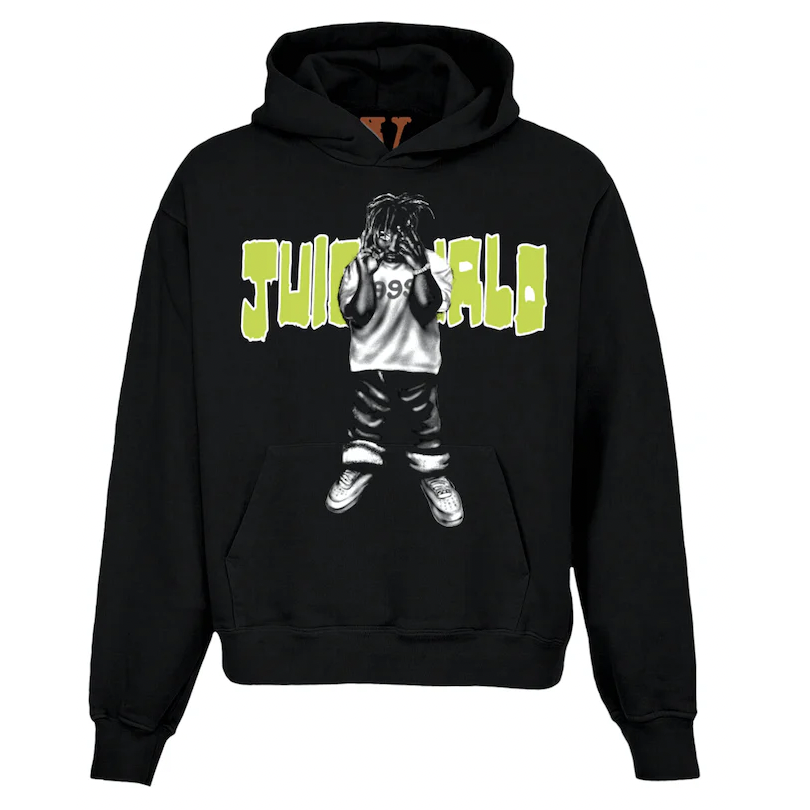 Juice Wrld x Vlone MOTY Hoodie Black by Vlone in . Available at KershKicks for £200.00. A must-have for fans of Vlone looking to elevate their style with this Hoodie.