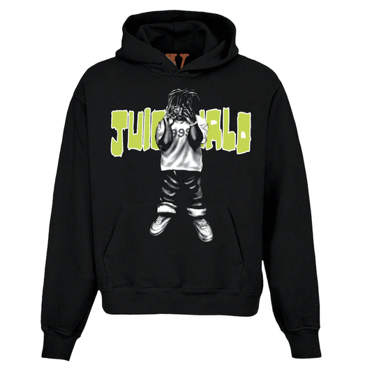 Juice Wrld x Vlone MOTY Hoodie Black by Vlone in . Available at KershKicks for £200.00. A must-have for fans of Vlone looking to elevate their style with this Hoodie.