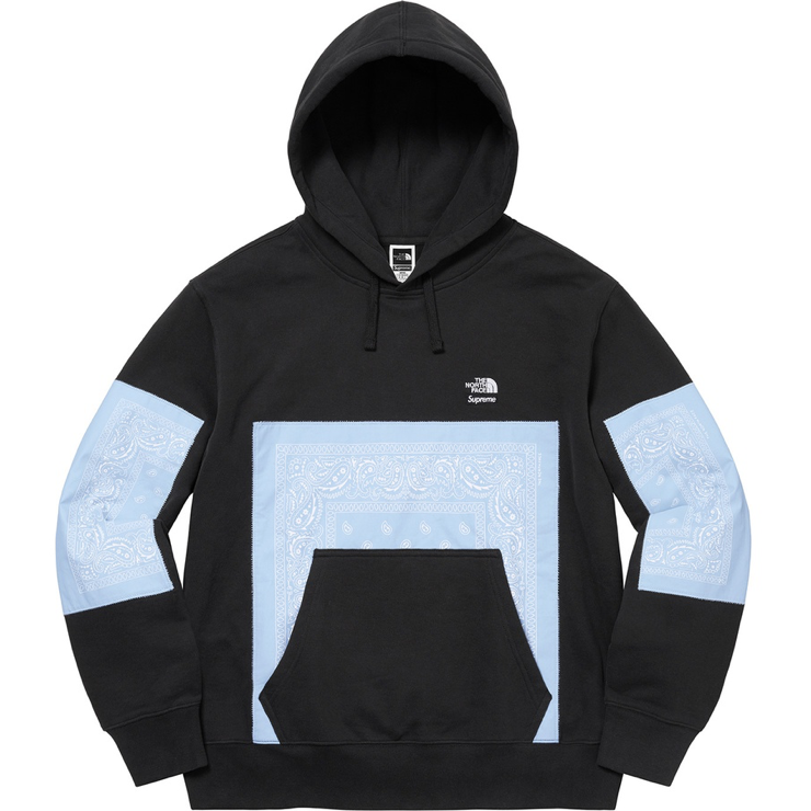 Supreme The North Face Bandana Hooded Sweatshirt Black by Supreme in . Available at KershKicks for £250.00. A must-have for fans of Supreme looking to elevate their style with this Hoodie.
