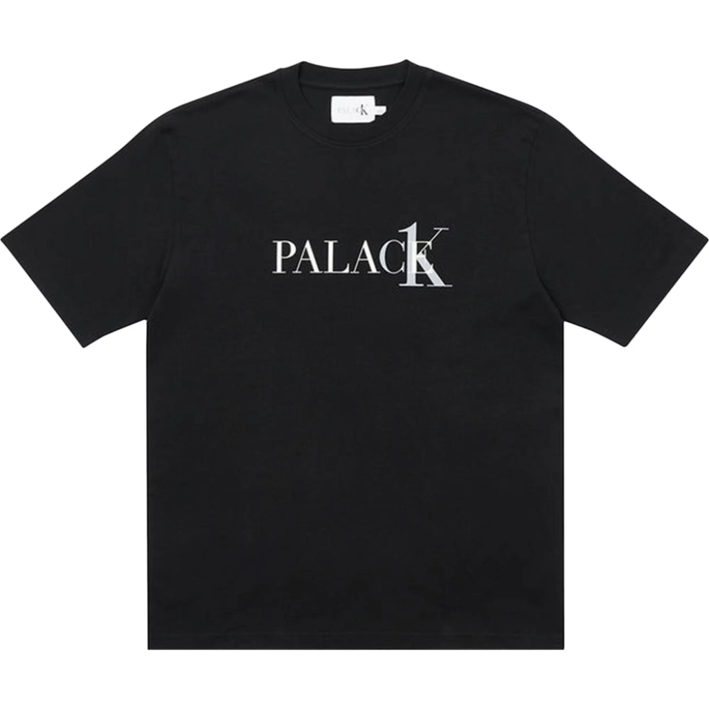 Palace x Calvin Klein Logo Tee - Black by Palace in . Available at KershKicks for £95.00. A must-have for fans of Palace looking to elevate their style with this T-Shirt.
