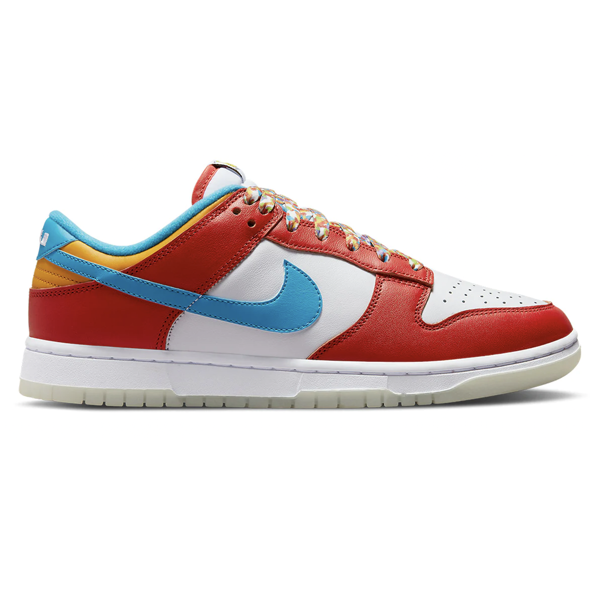 Nike Dunk Low QS LeBron James Fruity Pebbles by Nike in Shoes. Available at KershKicks for £175.00. A must-have for fans of Nike looking to elevate their style with this Shoes.