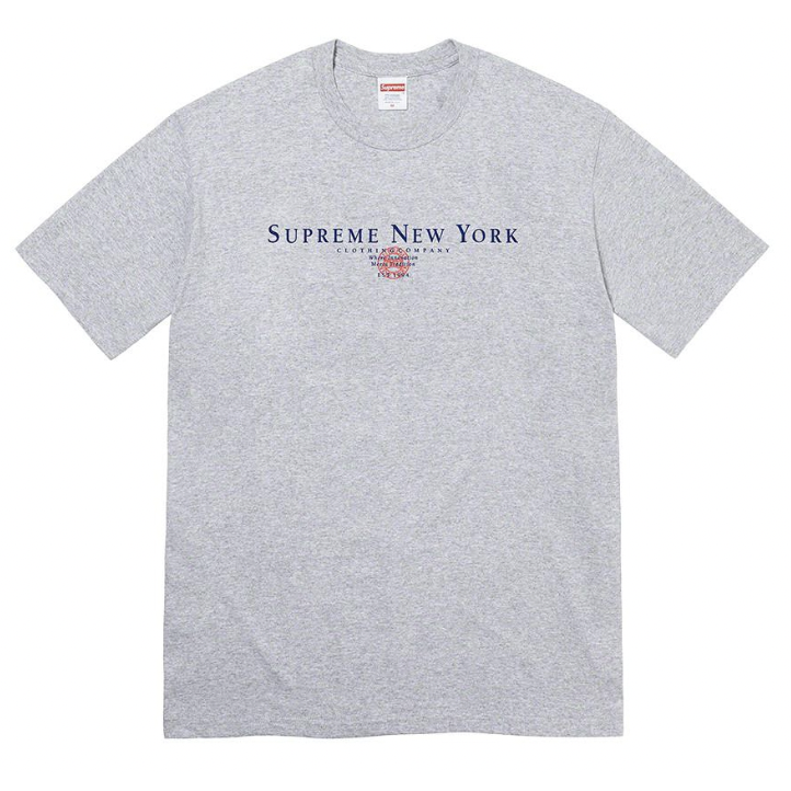 Supreme Tradition Tee Grey by Supreme in . Available at KershKicks for £85.00. A must-have for fans of Supreme looking to elevate their style with this T-Shirt.